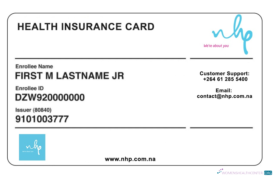 Download Namibia health insurance card Photoshop template